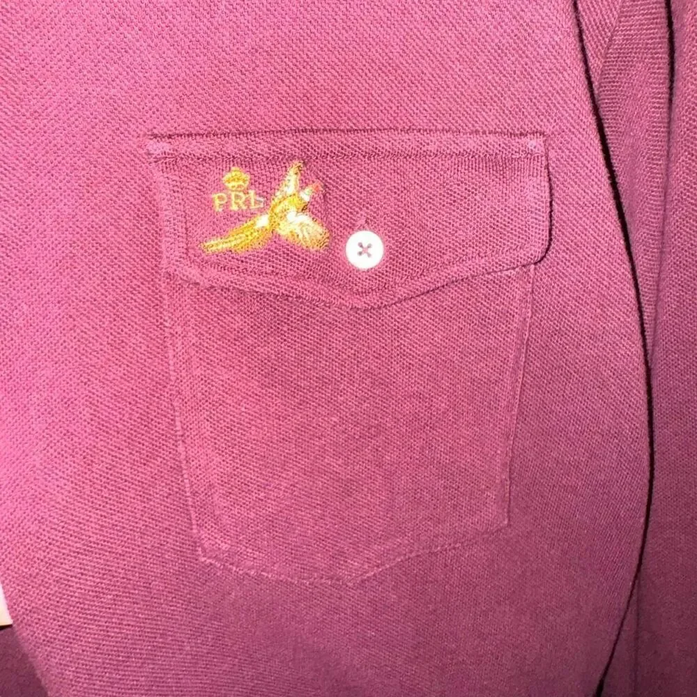 Rare Polo Ralph Lauren Mallard L/S Pique Mesh Polo Shirt Size L